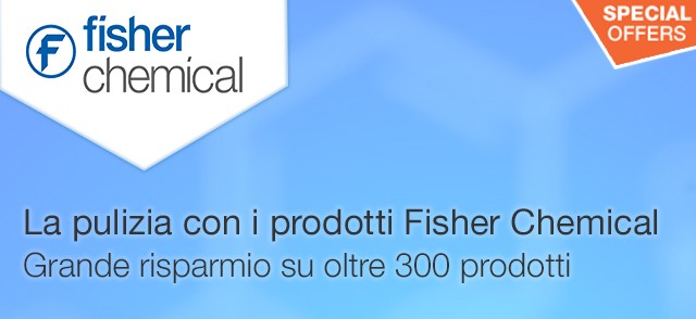 Fisher chemical products promotion on solvents, acids, bases