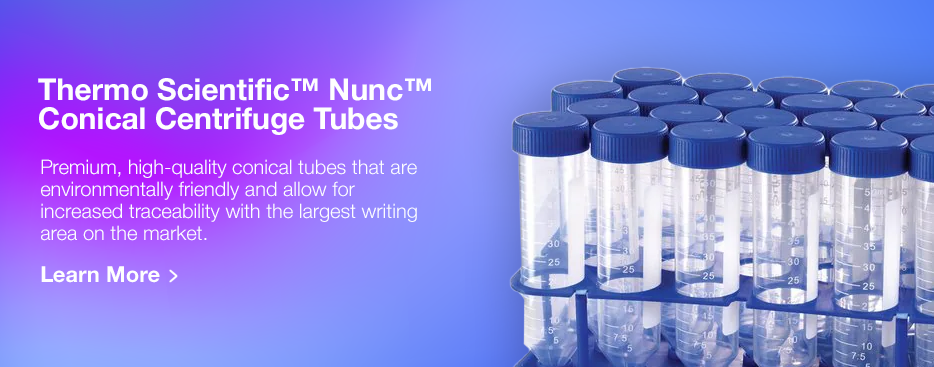 Thermo Scientific Nunc 15mL and 50mL Conical Sterile Polypropylene Centrifuge Tubes