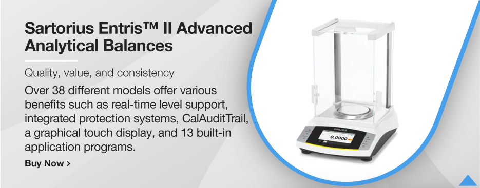 Sartorius Entris™ II Advanced Analytical Balances